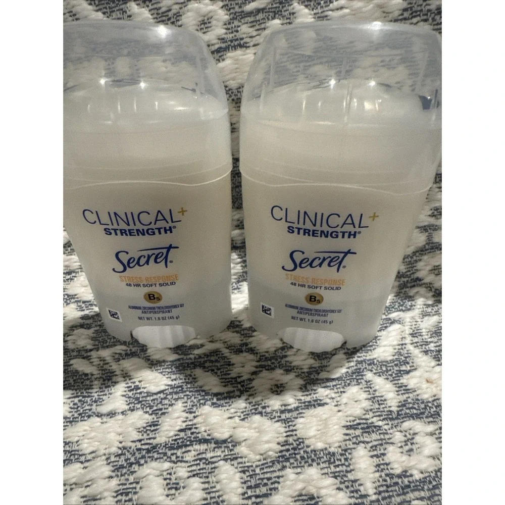 2Pack Secret Deodorant Clinical Strength Soft Solid, Stress Response 1.6oz Ea